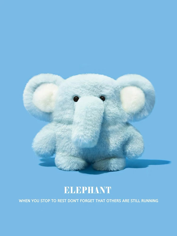 (Pre Order) Fluffy Plush Knitted Cute Elephant Light Blue AirPod Case