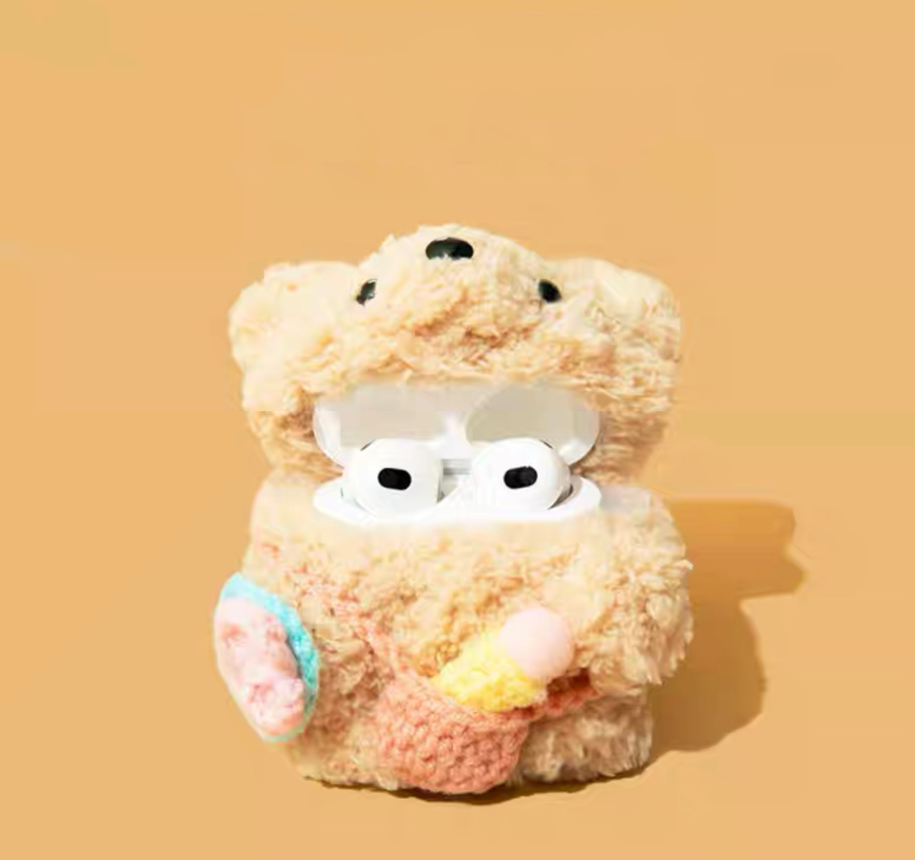 (Pre Order) Handmade Knitted Cute Icecream Bear AirPod Case