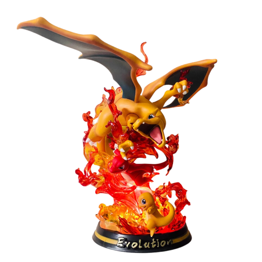 (Pre Order ) Charizard Evolution Set with Glowing Effect