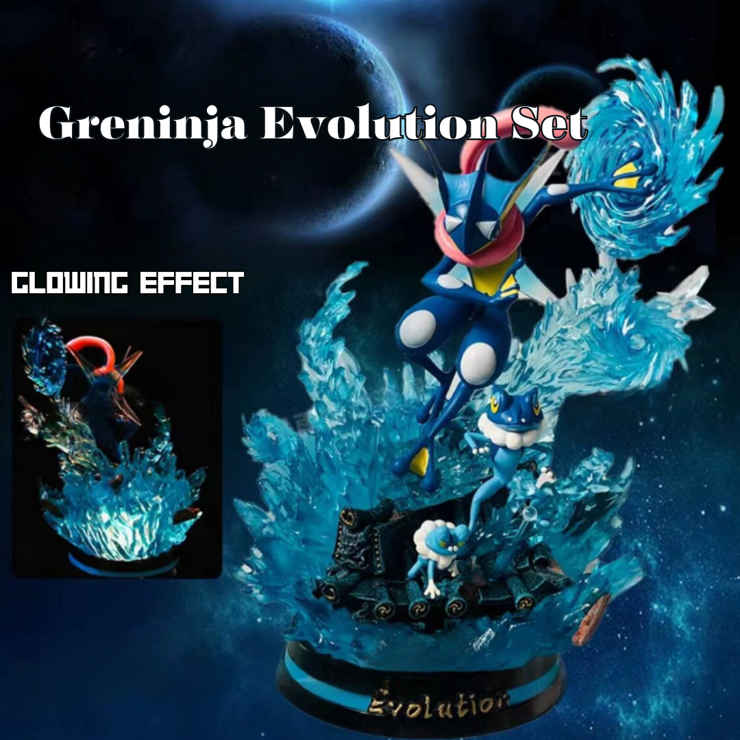 (Pre Order ) Greninja Evolution Set with Glowing Effect