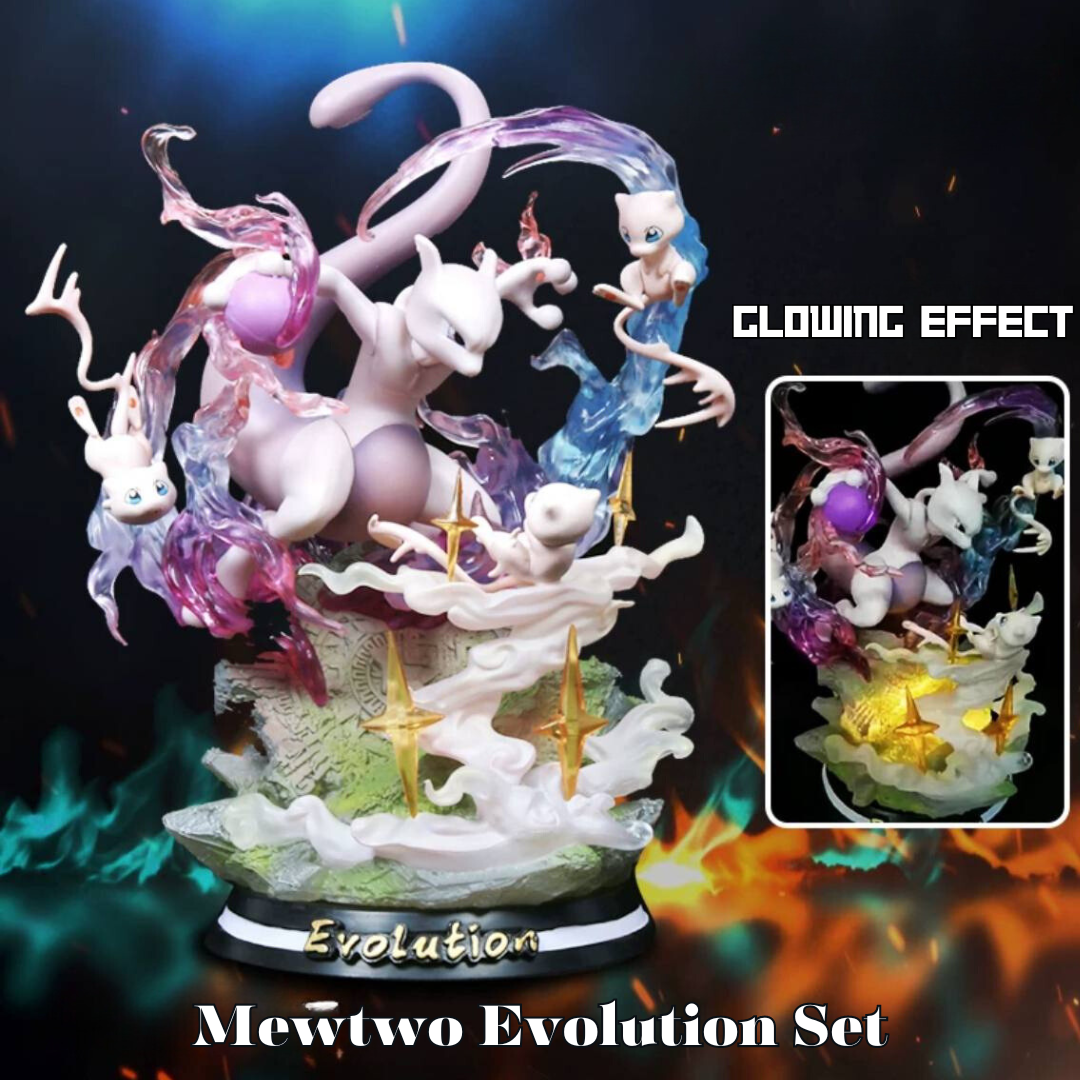 (Pre Order )Mewtwo Evolution Set with Glowing Effect