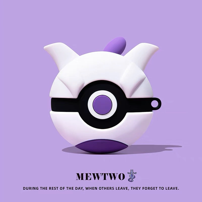 Pokemon Meotwo PokeBall Design Cute Silicon AirPods Pro Case
