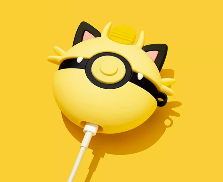 Pokemon Meowth PokeBall Design Cute Silicon AirPods Pro Case