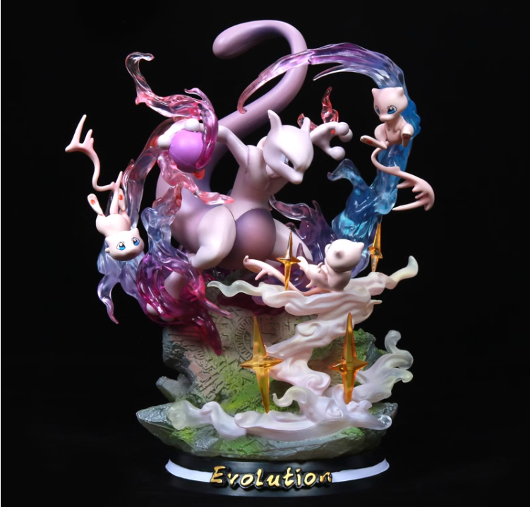 (Pre Order )Mewtwo Evolution Set with Glowing Effect