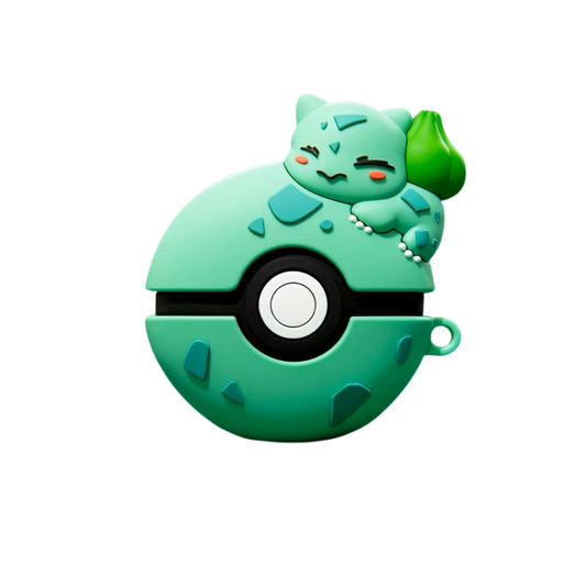 Pokemon Bulbasaur with Little Figure PokeBall Design Cute Silicon AirPods Pro Case